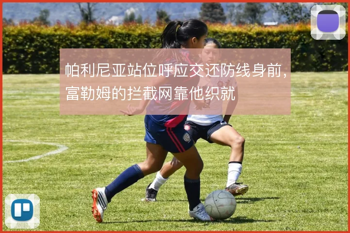 帕利尼亚站位呼应交还防线身前，富勒姆的拦截网靠他织就